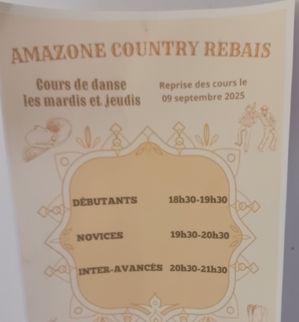 Reprise des cours de country